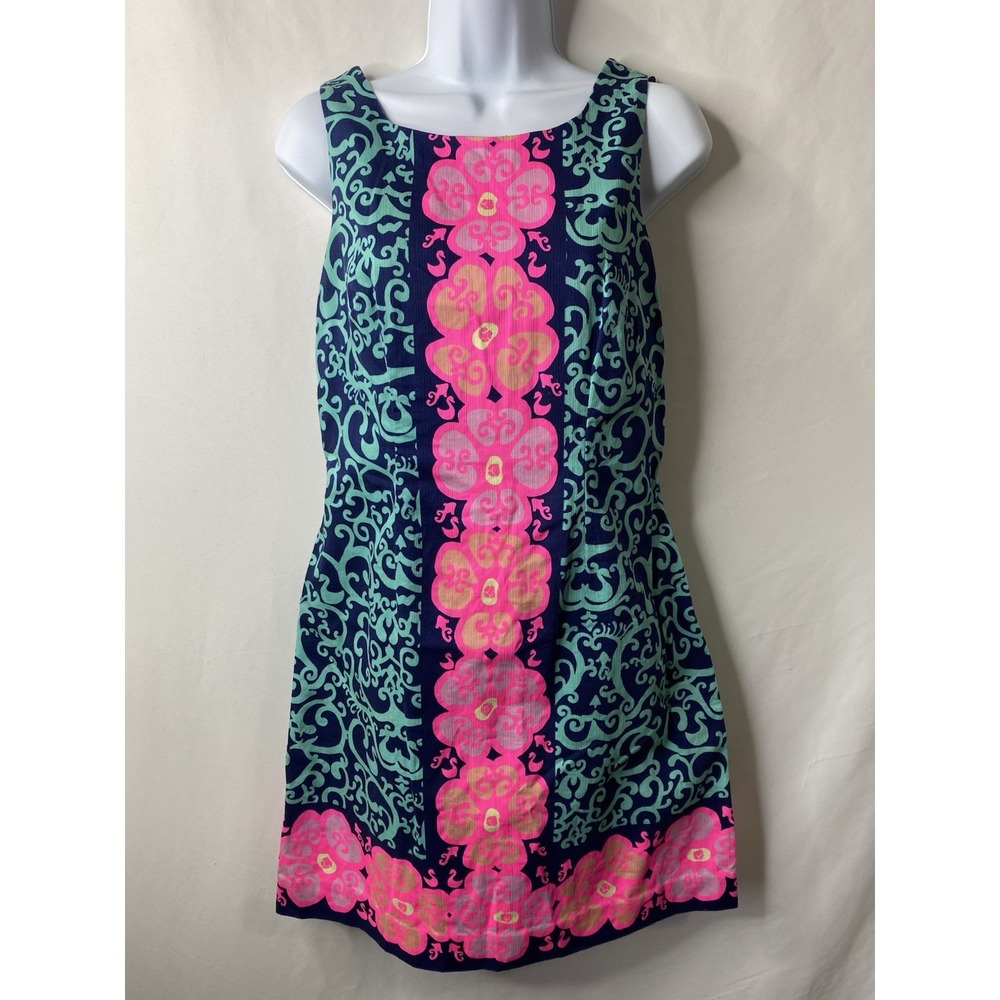 Lilly Pulitzer Womens Shift Dress Size 4 Easter Wedding Guest Coastal Colorful